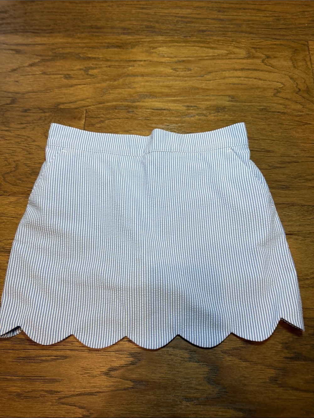 Girls Coquette Vineyard Vines Blue and White Striped Scallop-Hem Skirt size 7/8